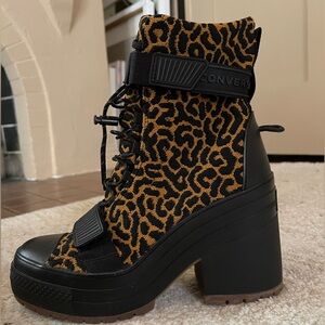 Converse Leopard Print Booties